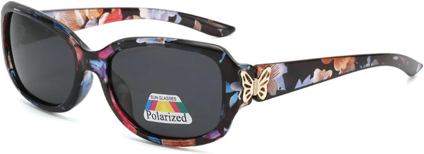 

Солнцезащитные очки Willochra Fashion Y2K с поляризацией для женщин, прямоугольные, с оправой в виде бабочки и стразами, защита от ультрафиолета UV400, C5