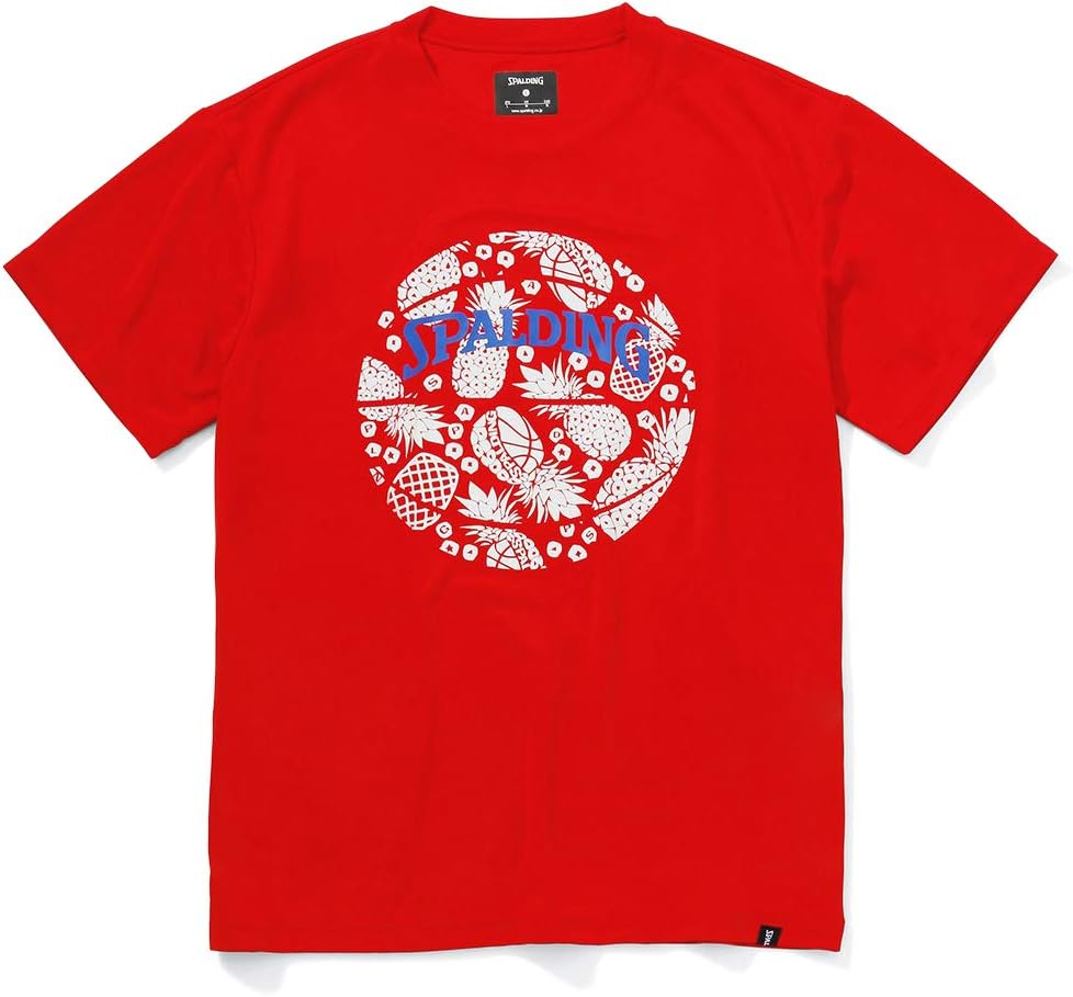 

Баскетбольная футболка Spalding, тропический принт, SMT210070, красный