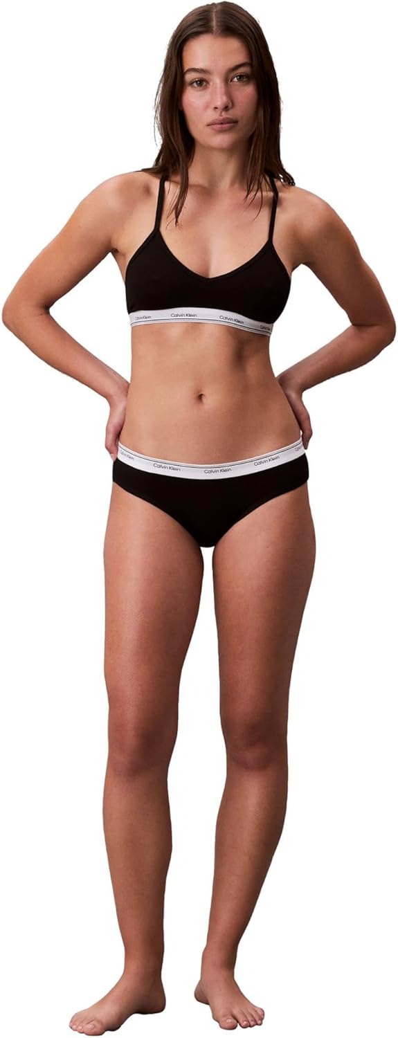 Женские трусики-бикини Calvin Klein Balance из эластичного хлопка, 3 шт. в упаковке, Black/Grey Heather/Fall Berry — фото 3