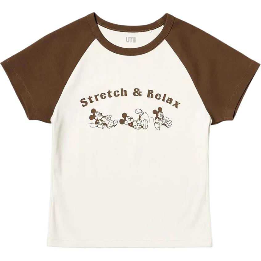 

Футболка с рукавом реглан женская UNIQLO, слоновая кость