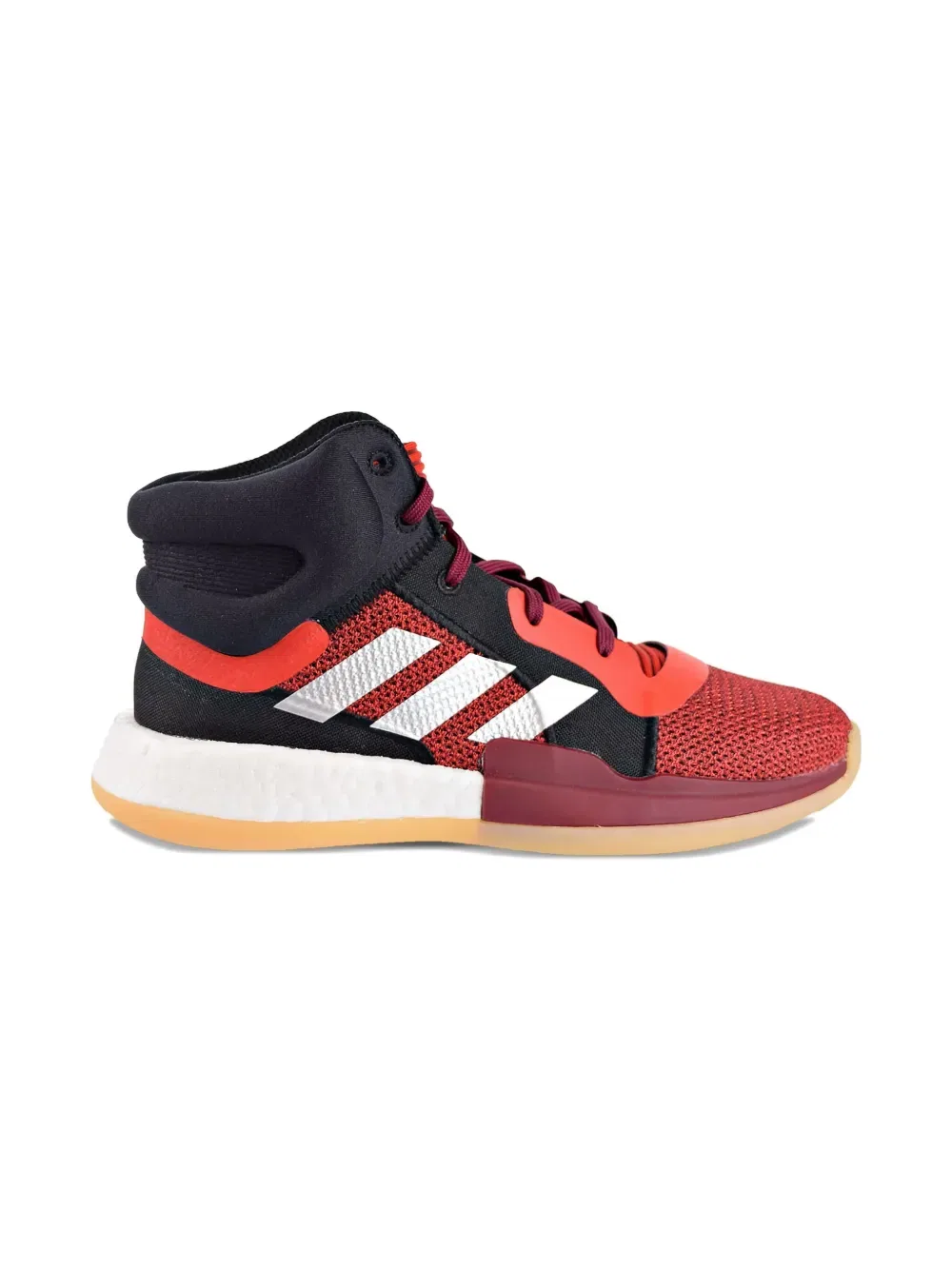 Кроссовки Marquee boost "collegiate burgundy/cloud white/active red" Adidas Kids, красный — фото 2
