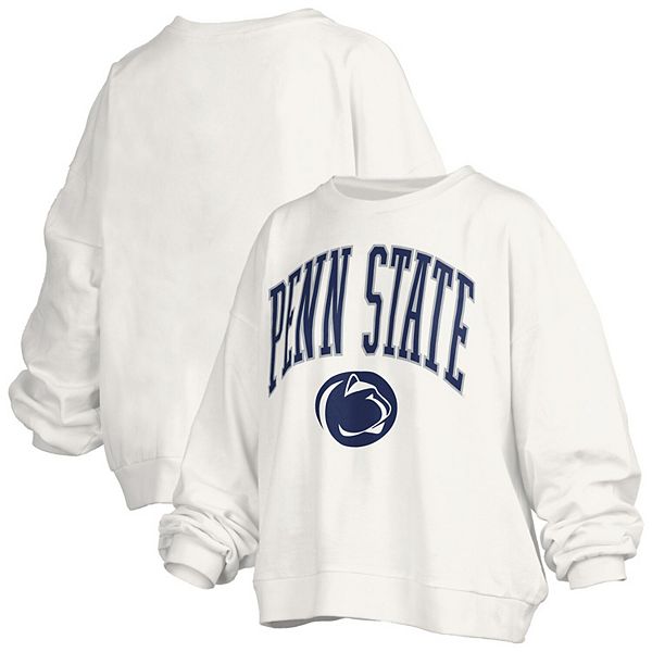 

Женский белый оверсайз свитшот penn state nittany lions janise arch over logo Pressbox