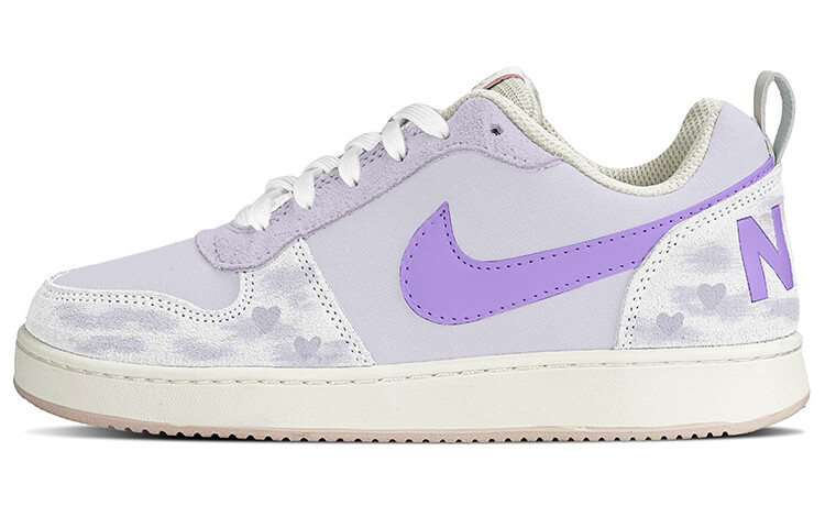 

Кроссовки Nike Court Borough Skateboarding Shoes Women's Low-top White, цвет Light Lavender