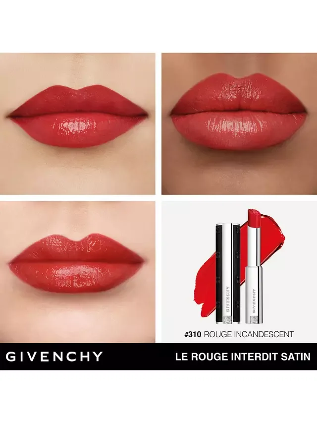 Атласная губная помада Le Rouge Interdit Givenchy, Rouge Incandescent — фото 3