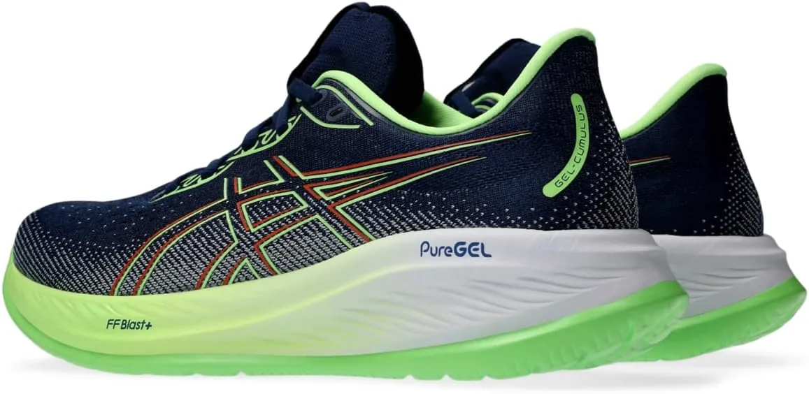 Мужские кроссовки для бега ASICS Gel-Cumulus 26, синий/зеленый — фото 3