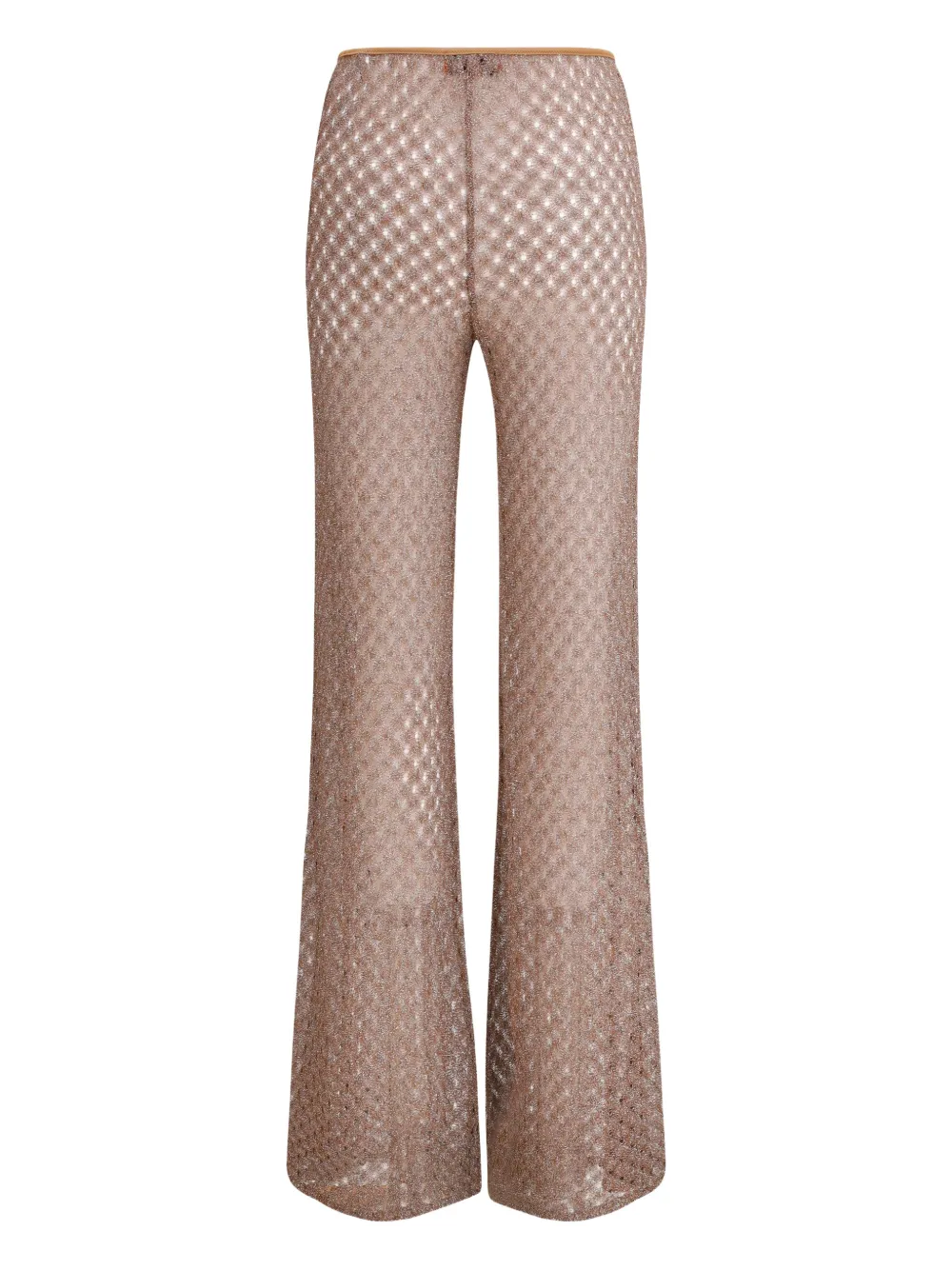 

Клешные брюки с ажурной отделкой Missoni, коричневый