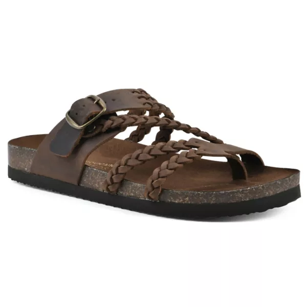 Сандалии Hayleigh женские с мягкой стелькой и ремешком на пятке White Mountain, цвет brown leather