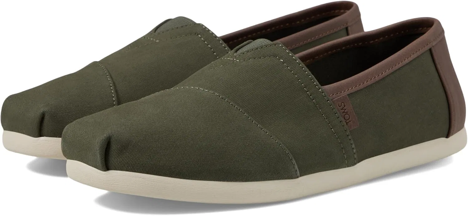 TOMS Herren Alpargata_Кроссовки Dark Sage, Dark Sage Brushed Twill Tan Synthetic