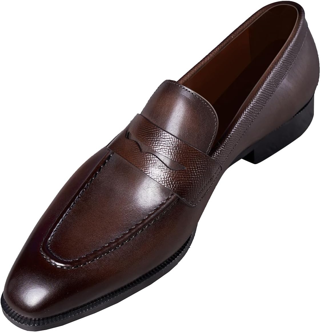 

Мужские лоферы и слипоны Santimon для свадьбы, вечеринки, официальных мероприятий, из натуральной кожи, деловые повседневные лоферы-пенни, удобная обувь под смокинг для мужчин, коричневый