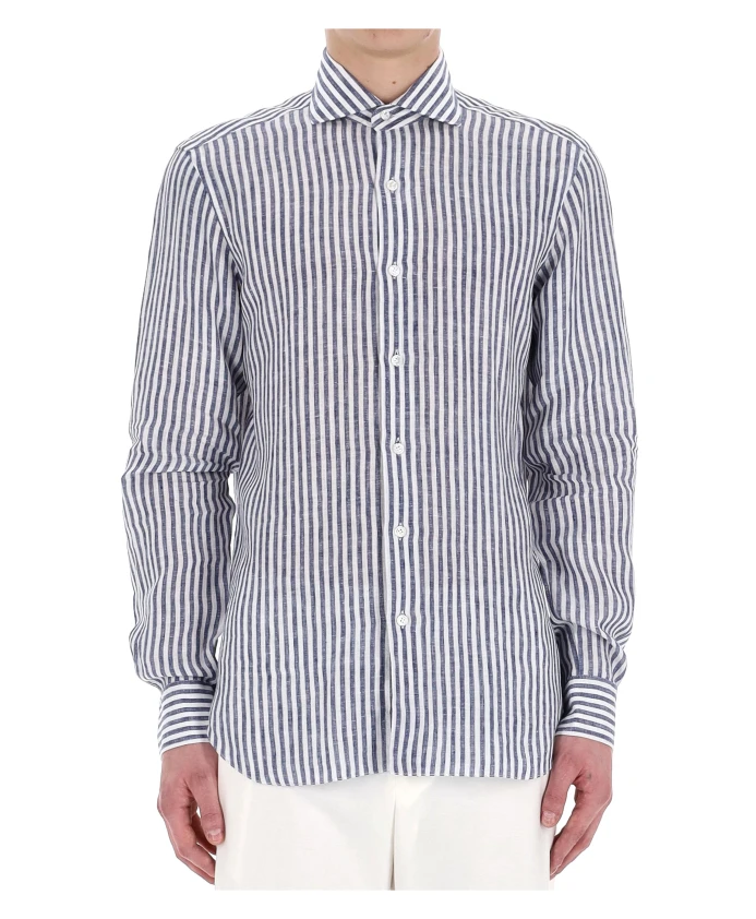 

Белая льняная рубашка Dandylife Barba, мультиколор