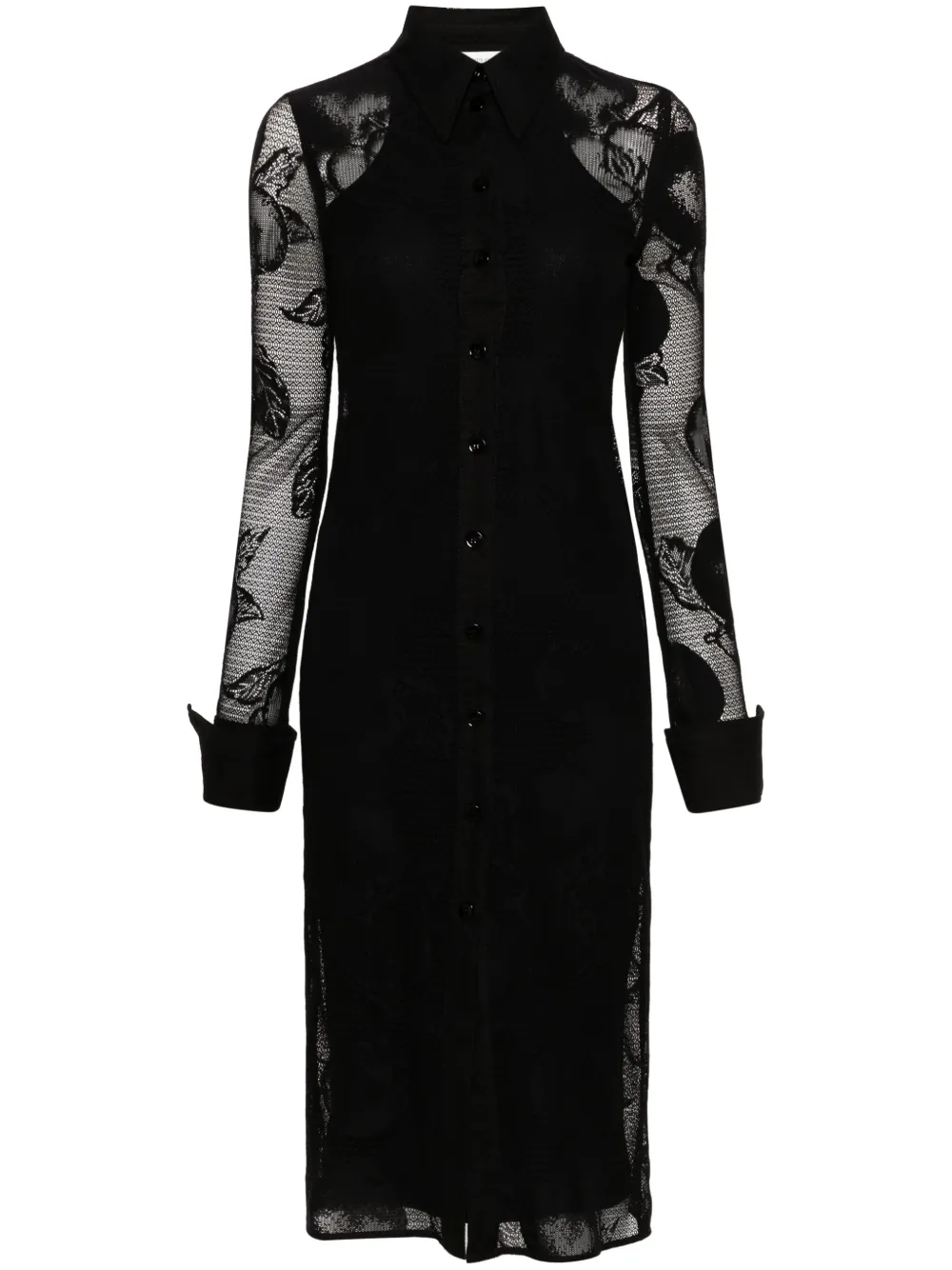 

Кружевное платье миди Canosa Sportmax, черный