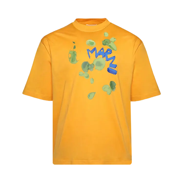 

Футболка Marni Relaxed Fit Dripping Flower 'Light Orange', оранжевый