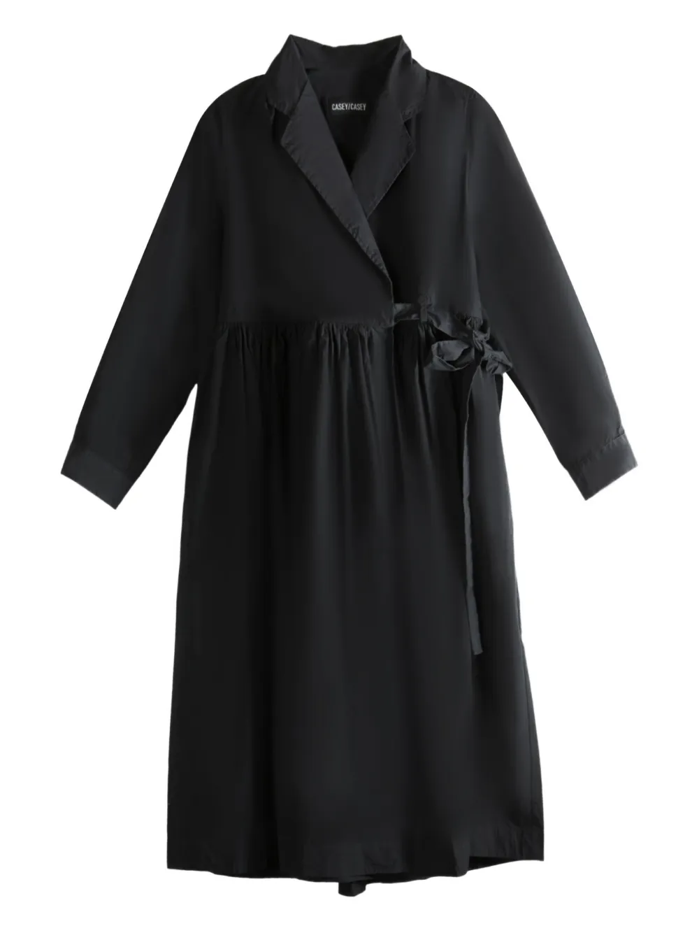 

Taffeta Colette wrap-effect gathered midi dress Casey Casey, черный