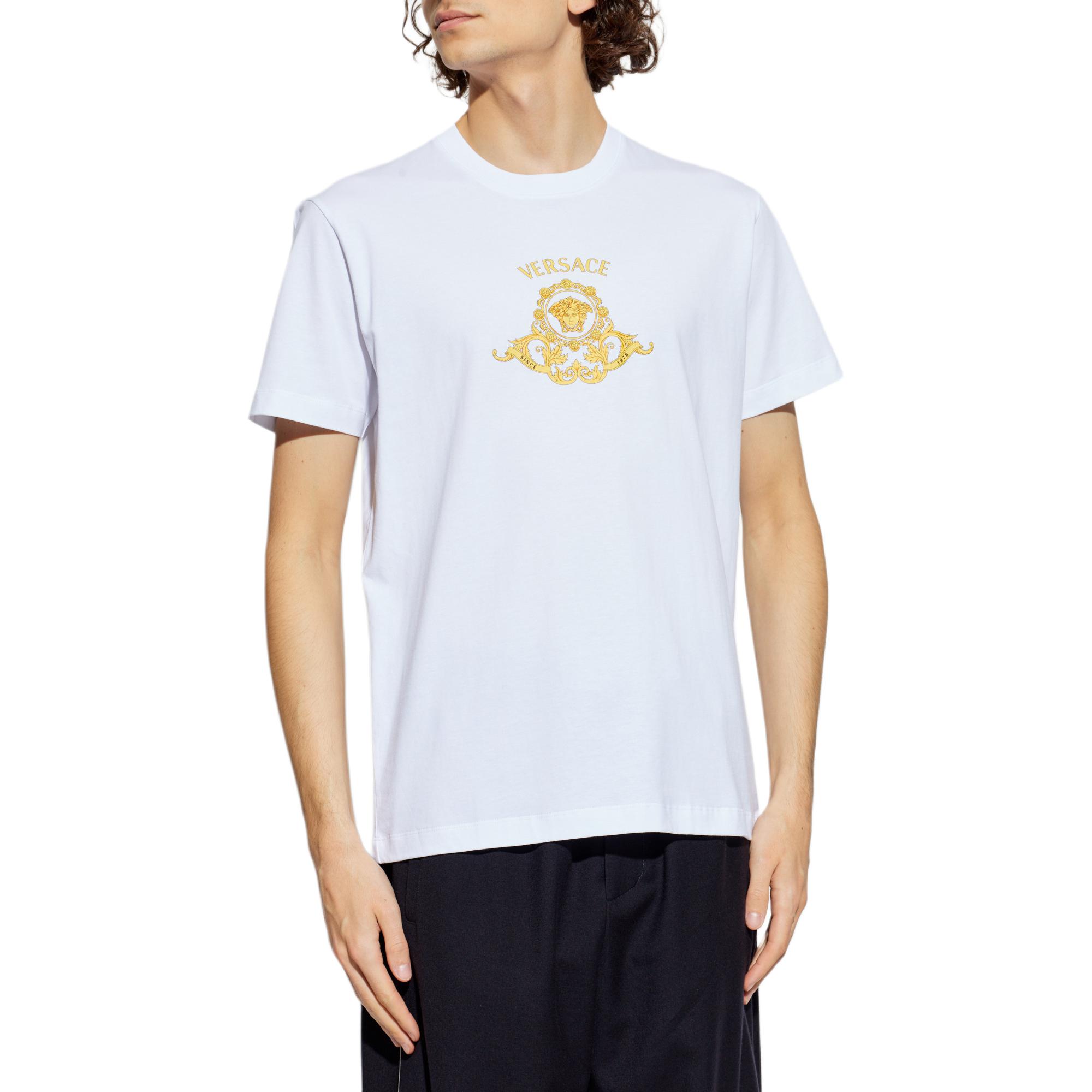 Футболка с принтом Medusa Head VERSACE, белый — фото 4