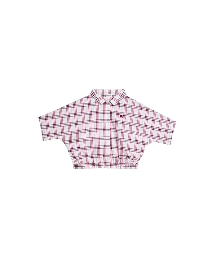 Блуза с клеткой Maisie Burberry Kids, Aubergine