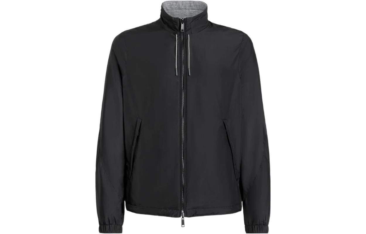 

Куртка Zegna с застежкой-молнийй и шнурком Ermenegildo Zegna, черный