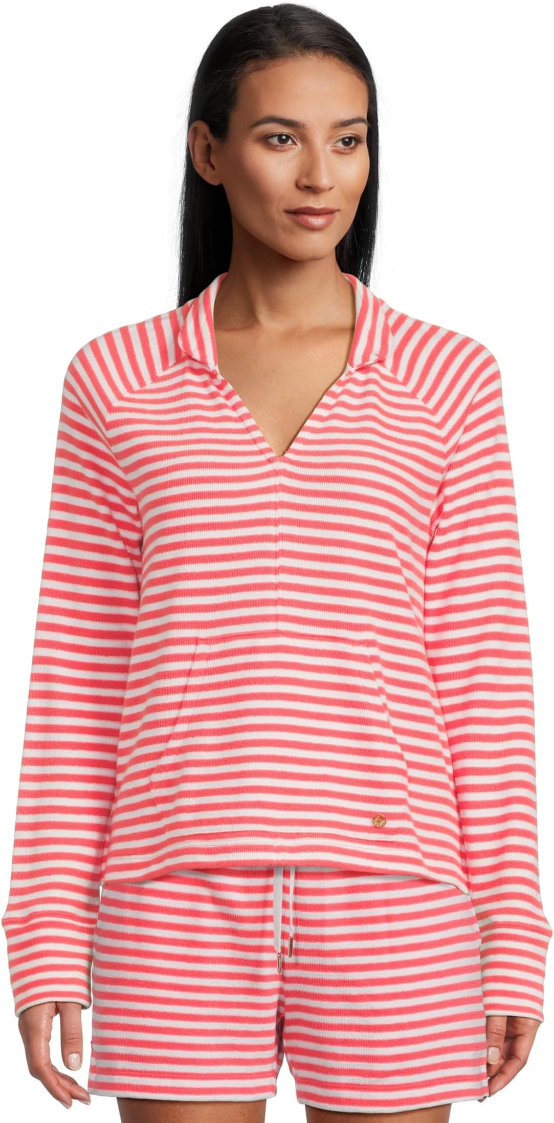 

Толстовка Lilly Pulitzer Cassi Popover, цвет Cane Coral St Tropez Stripe