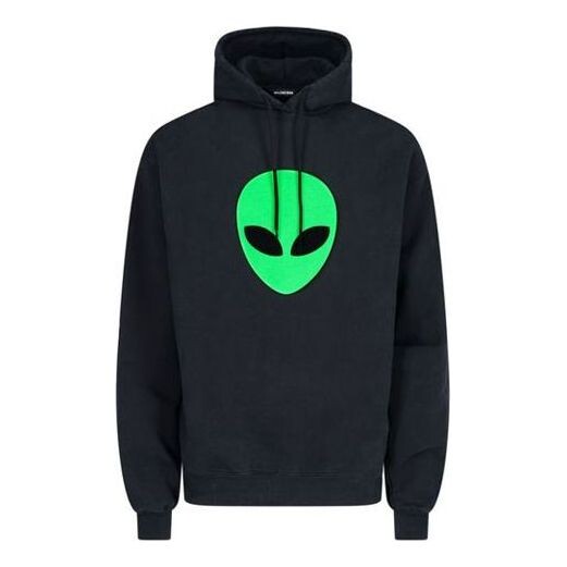

Толстовка men's ss21 alien logo printing thicken printing classic black Balenciaga, черный