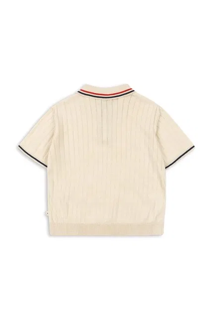 Поло детское MIO KNIT POLO GOTS Konges Sløjd, бежевый — фото 2