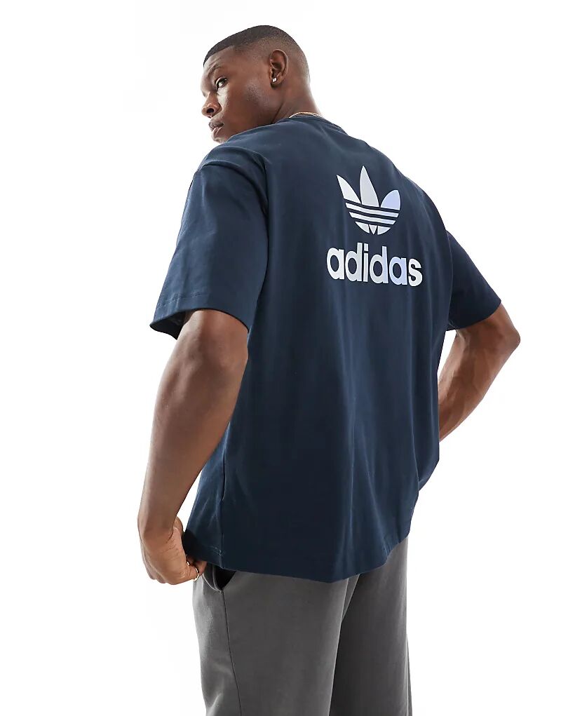 

Баскетбольная футболка темно-синего цвета adidas Originals