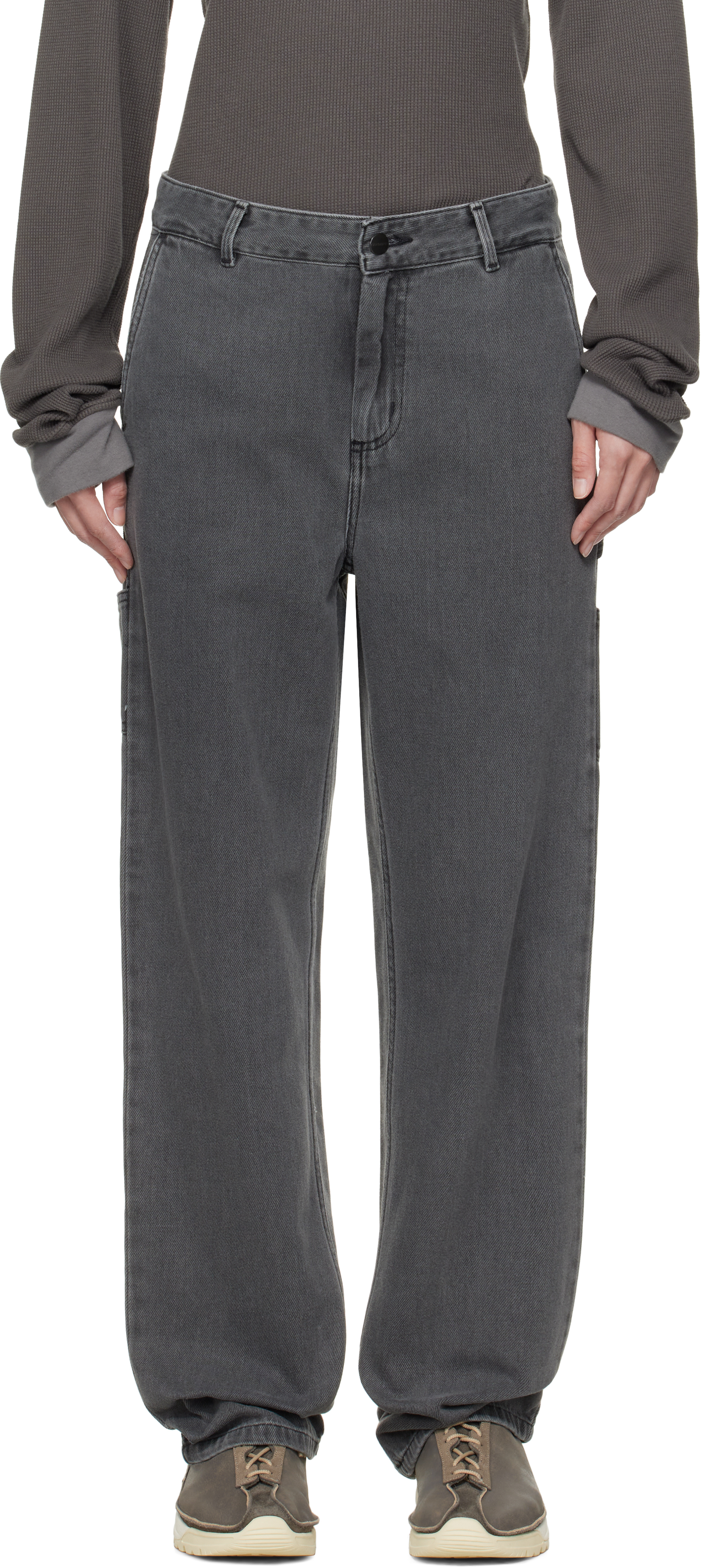 

Черные прямые джинсы Pierce Pant Carhartt Work In Progress, Stone bleached black