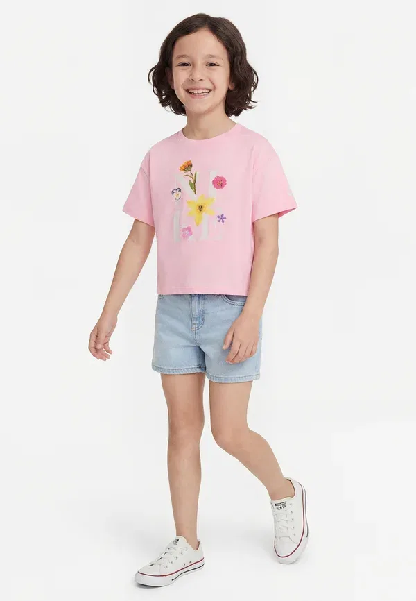 Футболка свободного кроя Nike Sportswear Tee Boxy Spring Print, нежно-розовый/белый
