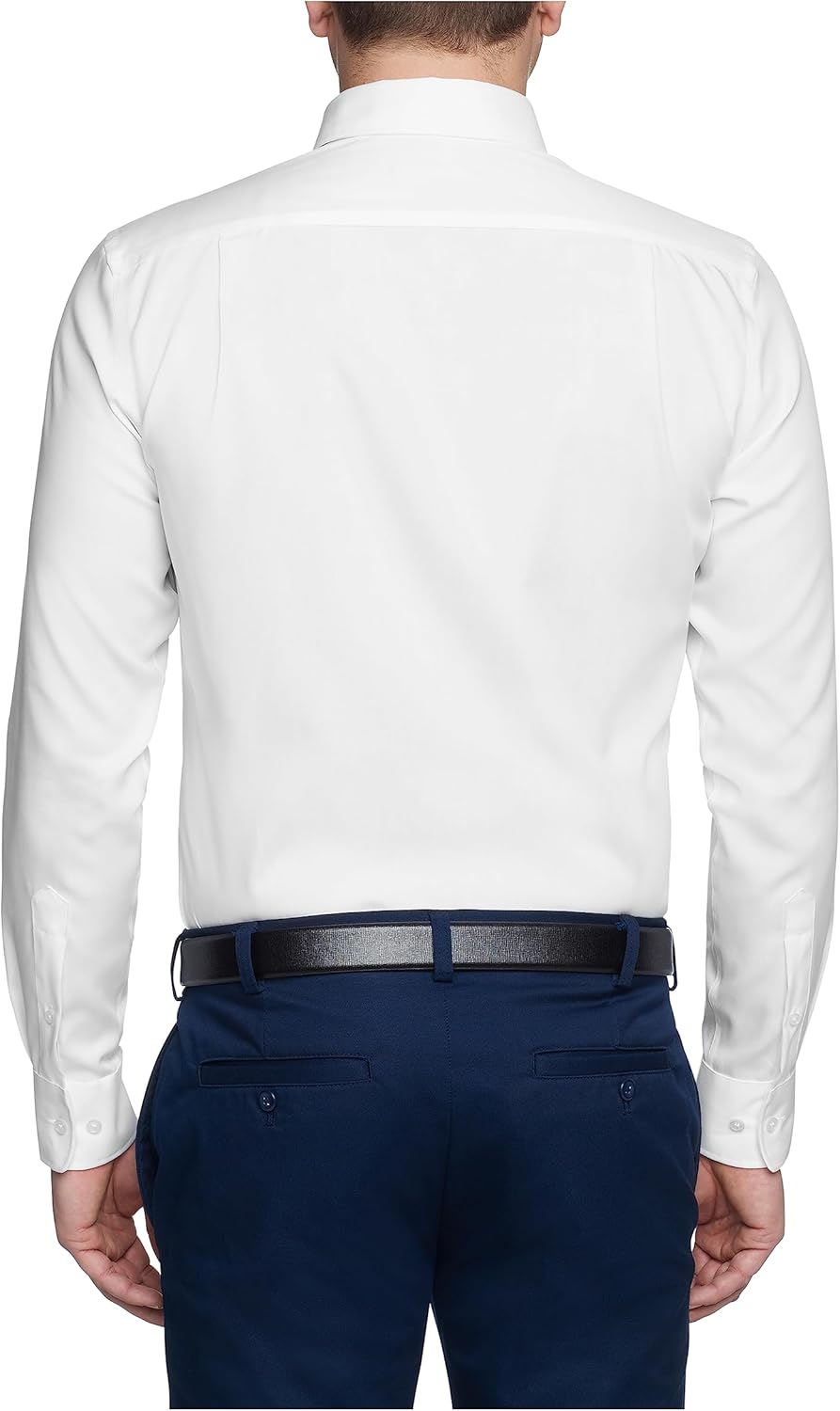 Мужская рубашка Tommy Hilfiger с воротником на пуговицах, не требующая глажки, White — фото 2