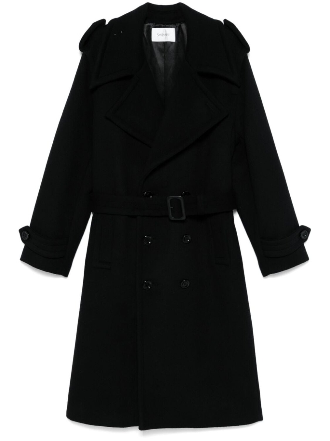 

Saint Laurent фетровый тренчкот, черный