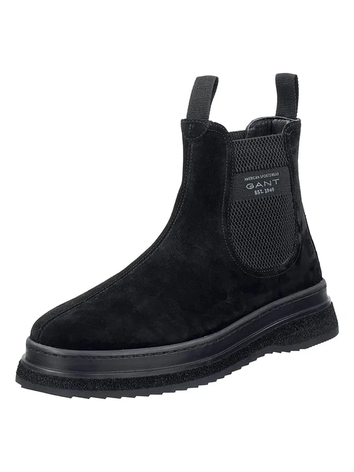 Челси-ботинки из велюра, GANT Footwear, черный — фото 4