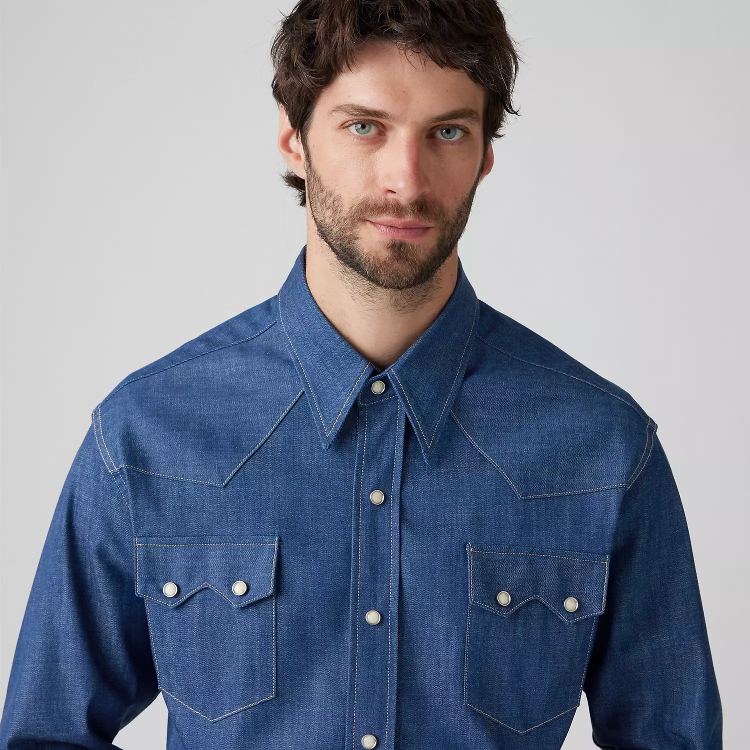 Рубашка Shorthorn Sawtooth в стиле вестерн Levi's, цвет Shorthorn Rigid - Dark Wash — фото 4