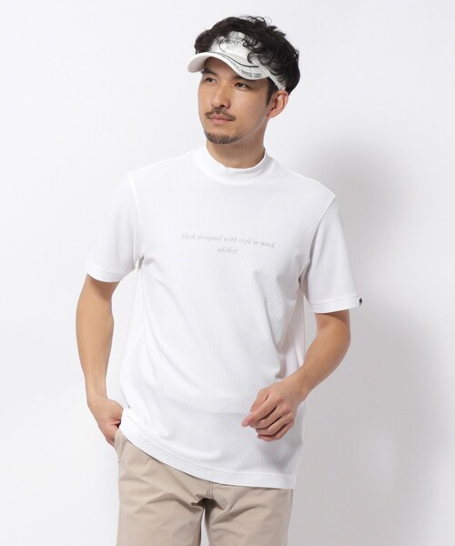 

Футболка с высоким воротником, вафельная ткань Adabat, белый