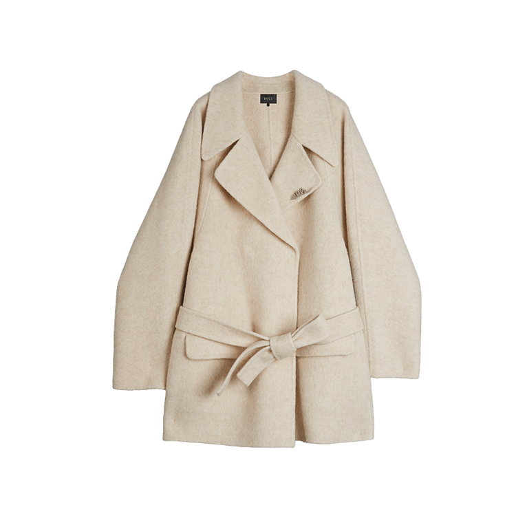 

ELLE Женские пальто с лацканами абрикосового цвета, умеренного кроя