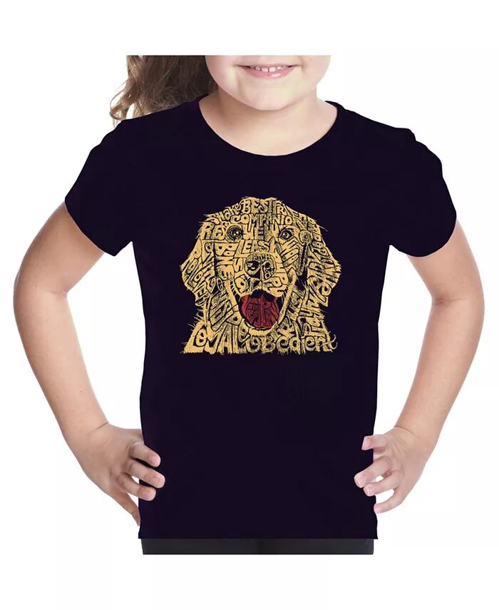 

Футболка Big Girl Word Art - Собака LA Pop Art, черный