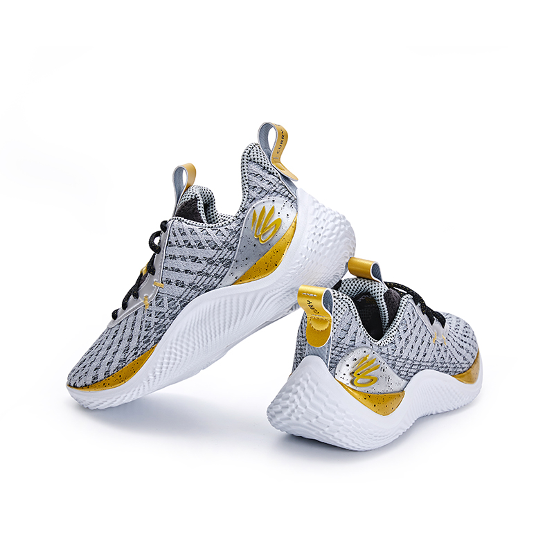 Кроссовки баскетбольные детские Curry 10 Kids' Under Armour серые — фото 3