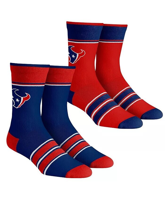

Молодежные носки для мальчиков и девочек Houston Texans, комплект из 2 носков в несколько полосок Team Crew Rock 'Em, мультиколор