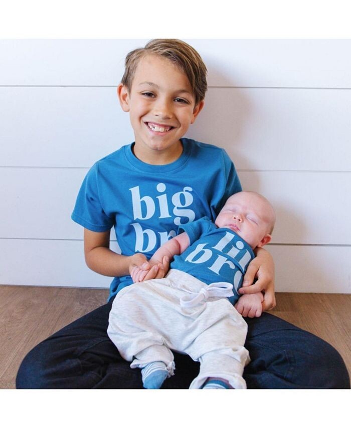 Боди Lil Bro для мальчиков Sweet Wink с короткими рукавами – для малышей, синий — фото 3