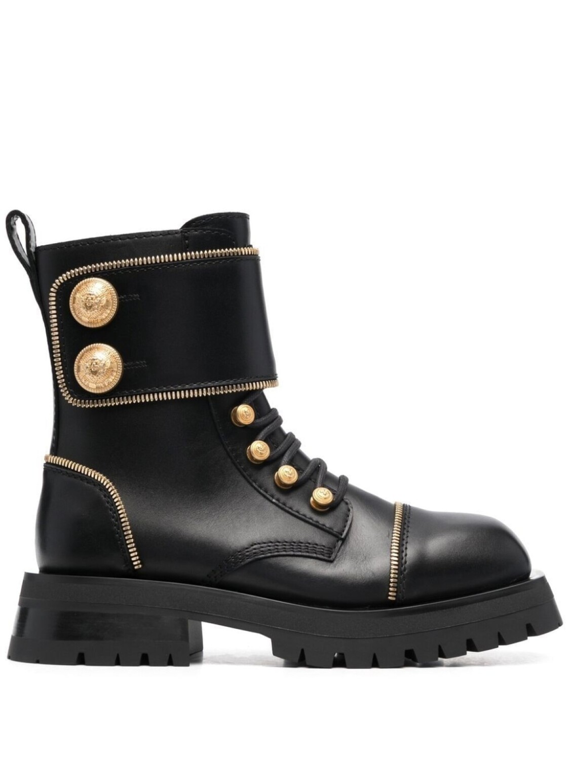 Balmain ботинки с заклепками, черный