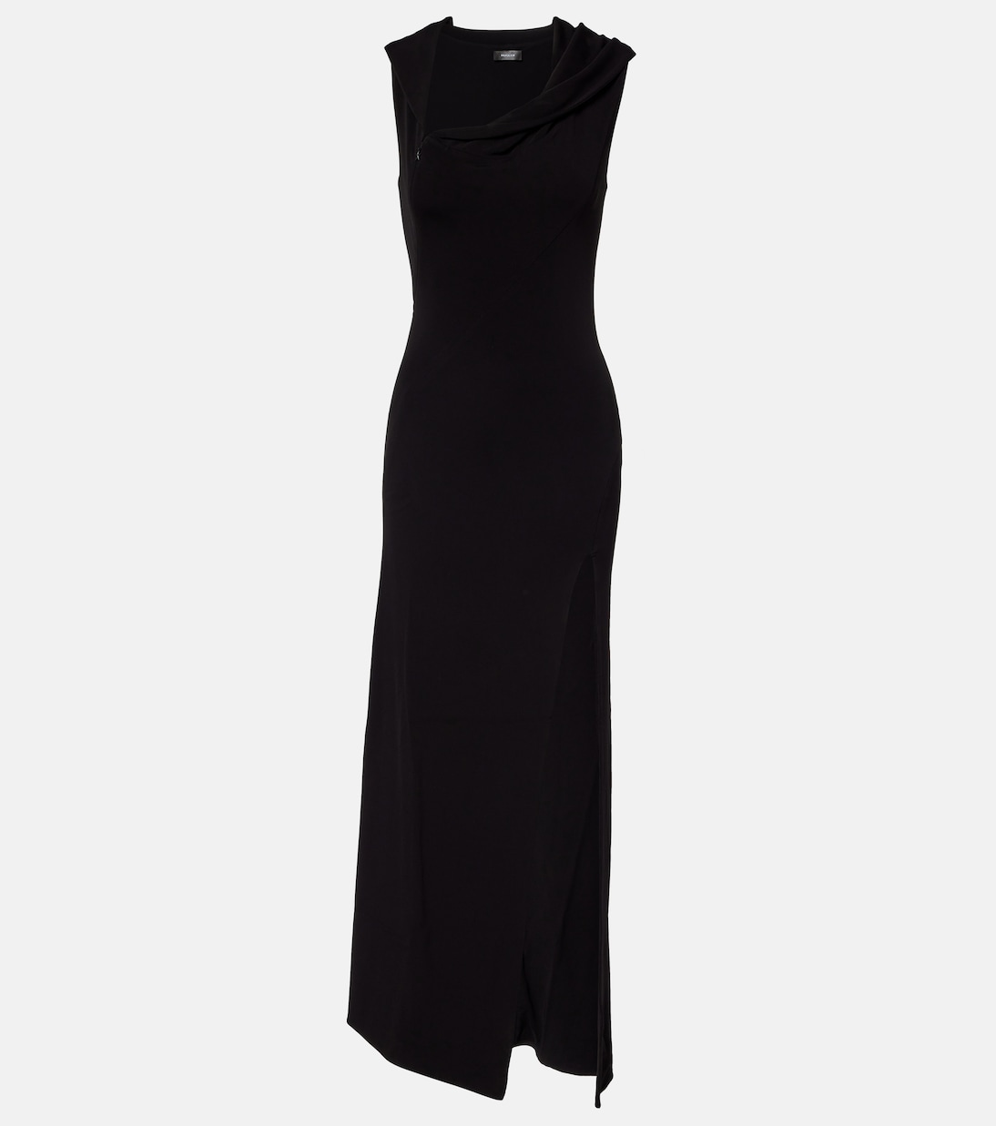 

Асимметричное платье из джерси Mugler, черный