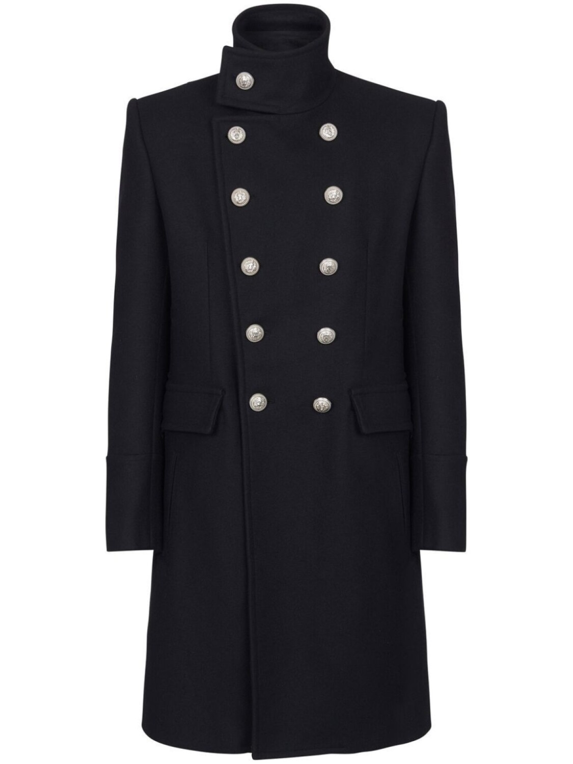 

Balmain double-breasted wool coats, черный