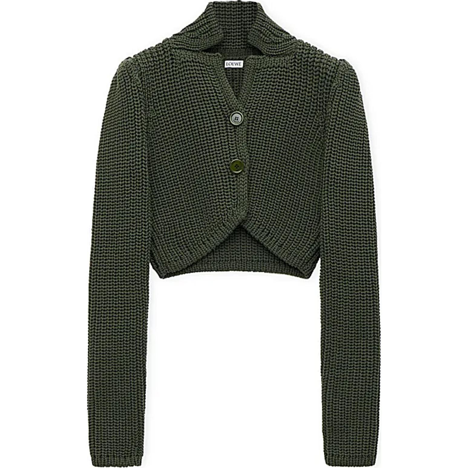 

Трикотаж FW24 женский Green LOEWE, хаки зеленый