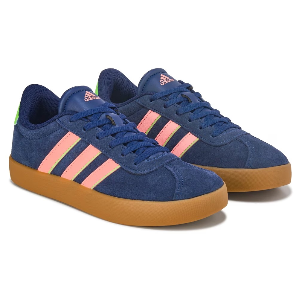 

Детские кроссовки vl court 3.0 для малышей/подростков Adidas, navy/pink/lime