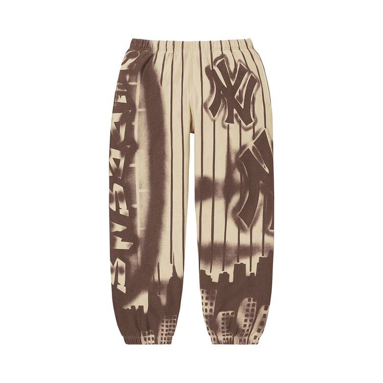 

Спортивные брюки Supreme x New York Yankees Airbrush Sweatpant Clay, желто-коричневый