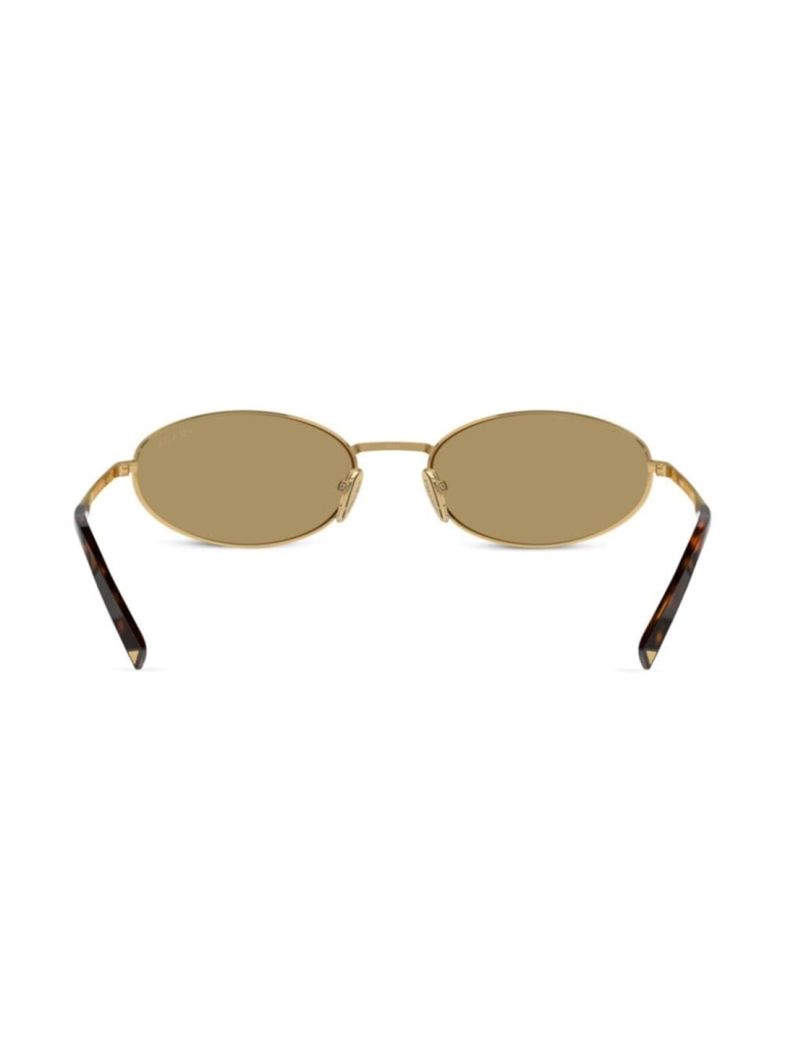 Prada Eyewear солнцезащитные очки Prada PR A59S в овальной оправе, золотистый — фото 4