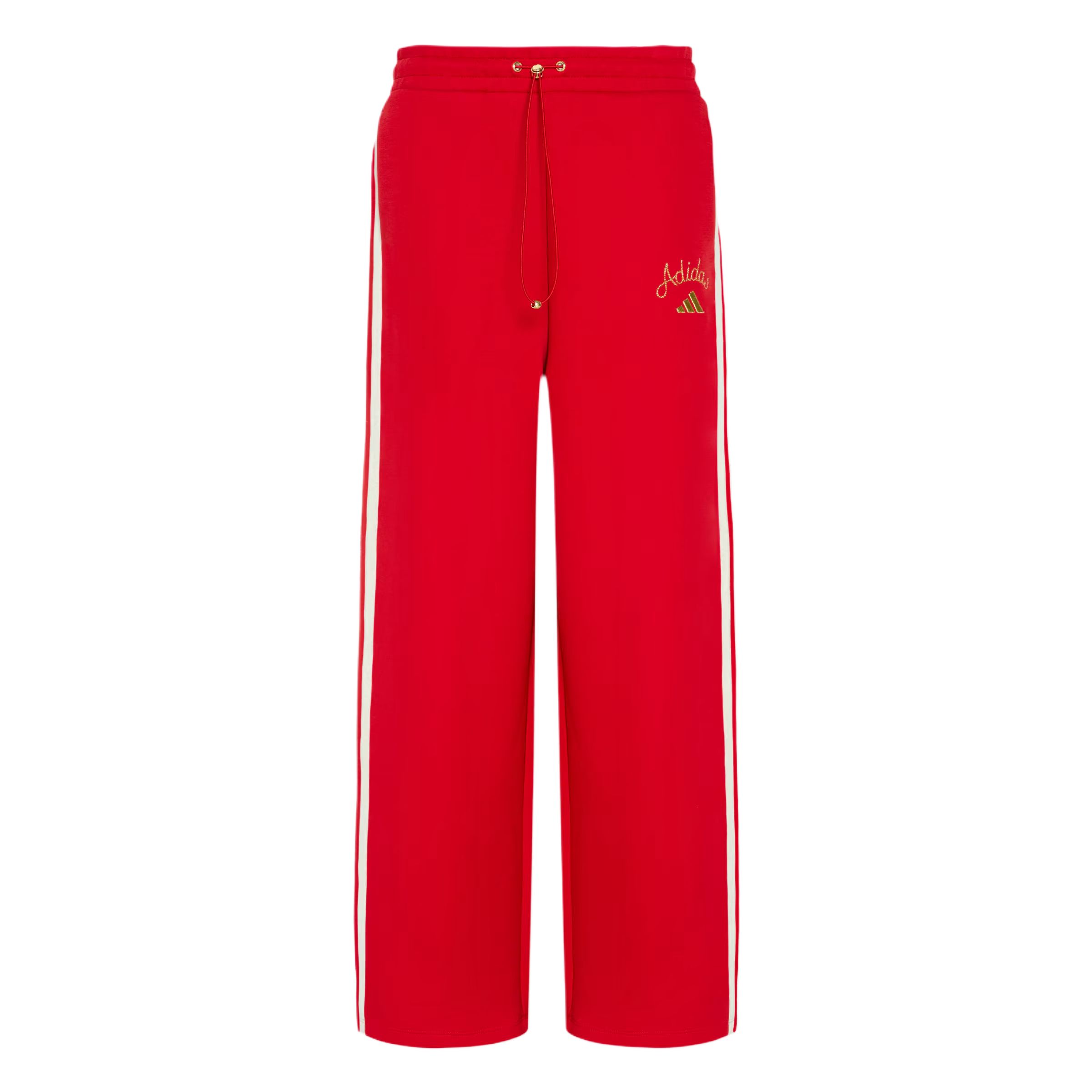 FW25 WIDE LEG KNIT Вязаные спортивные штаны женские Adidas, светло scarlet