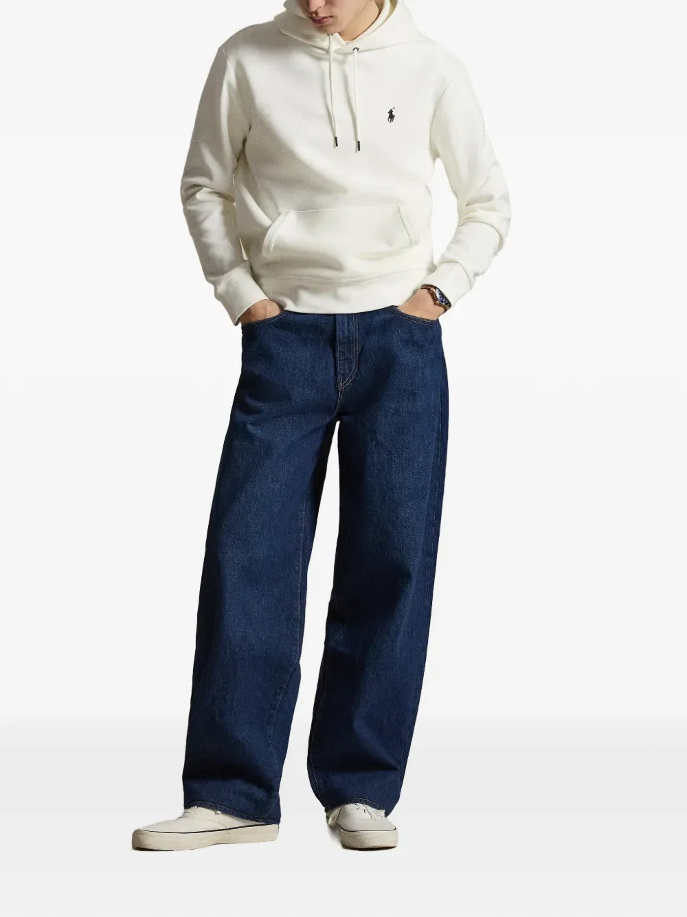 Худи с вышитым капюшоном и завязками Polo Ralph Lauren, нейтральный — фото 2