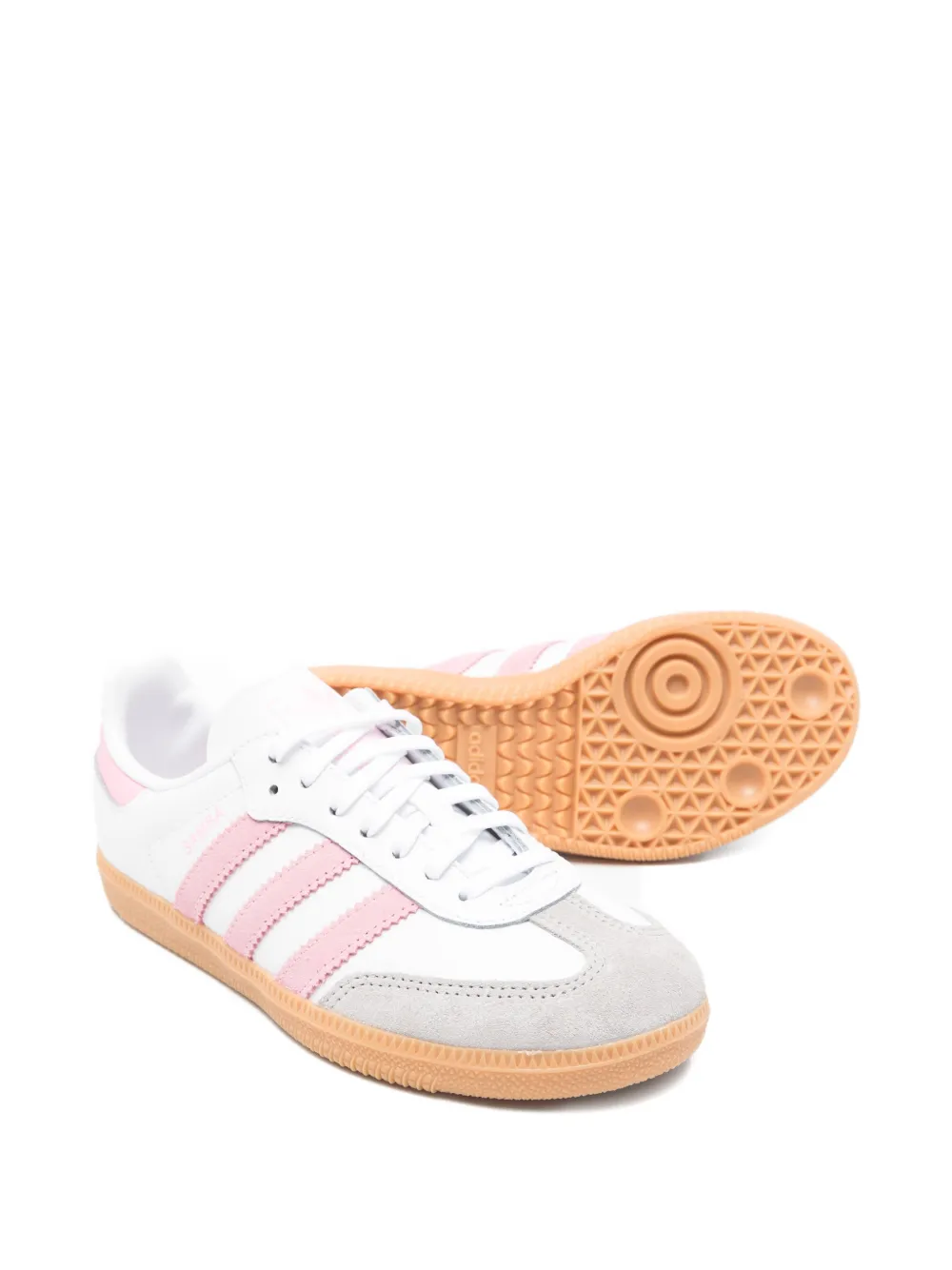 Кроссовки Samba OG C с тремя полосками Adidas Originals Kids, белый — фото 2