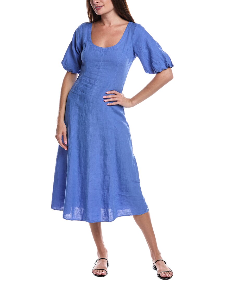 

Nation LTD Narda Balleron Sleeve Linen Midi Dress, фиолетовый