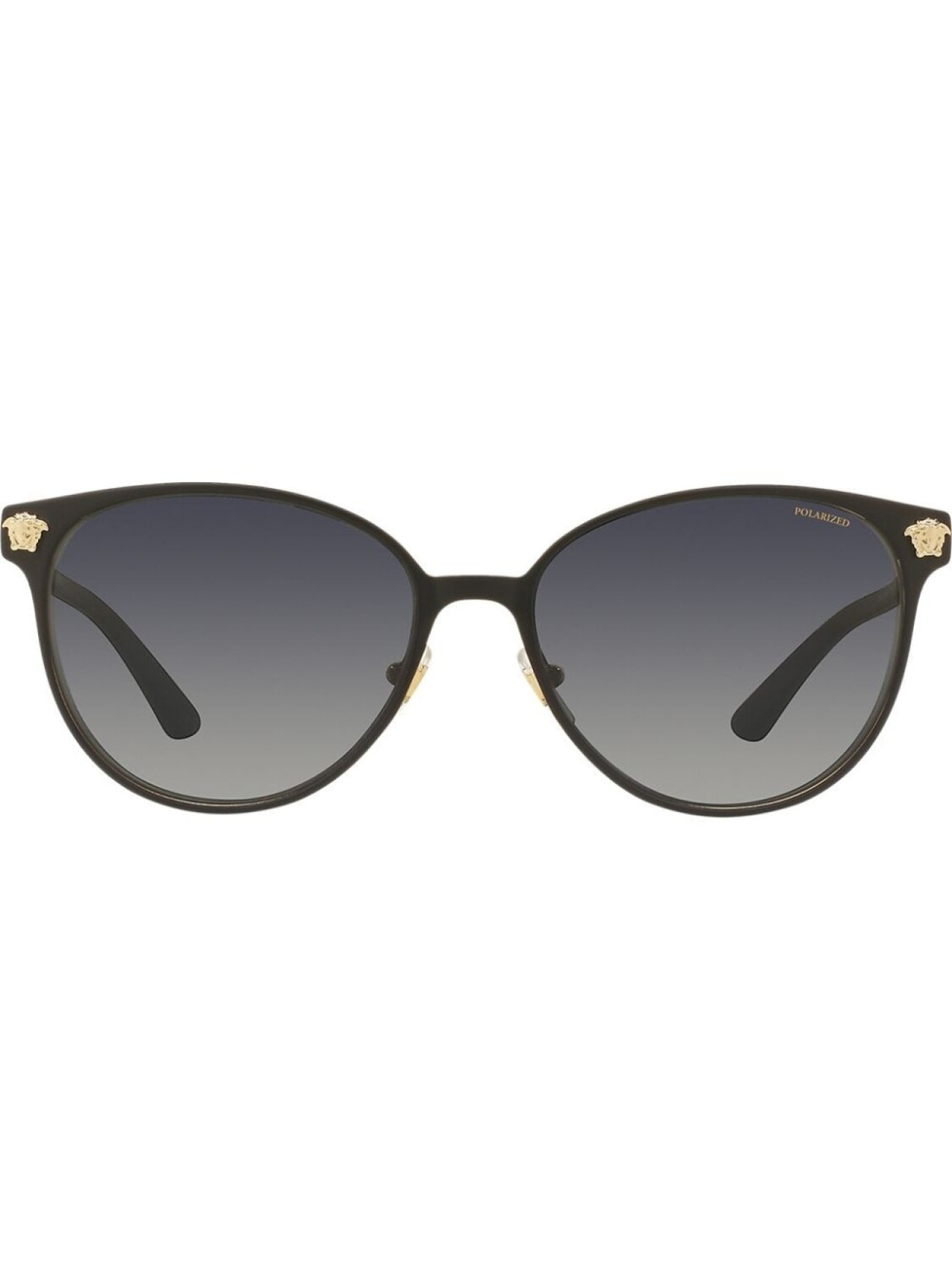 

Versace Eyewear солнцезащитные очки в круглой оправе с декором Medusa, черный