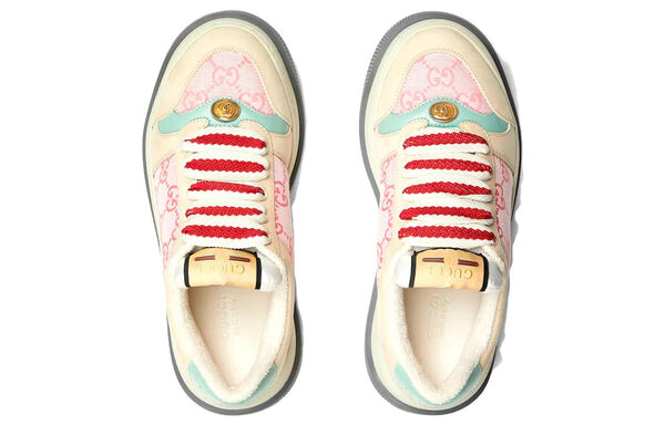 Кроссовки screener sneaker 'gg monogram beige pink' Gucci, розовый — фото 4