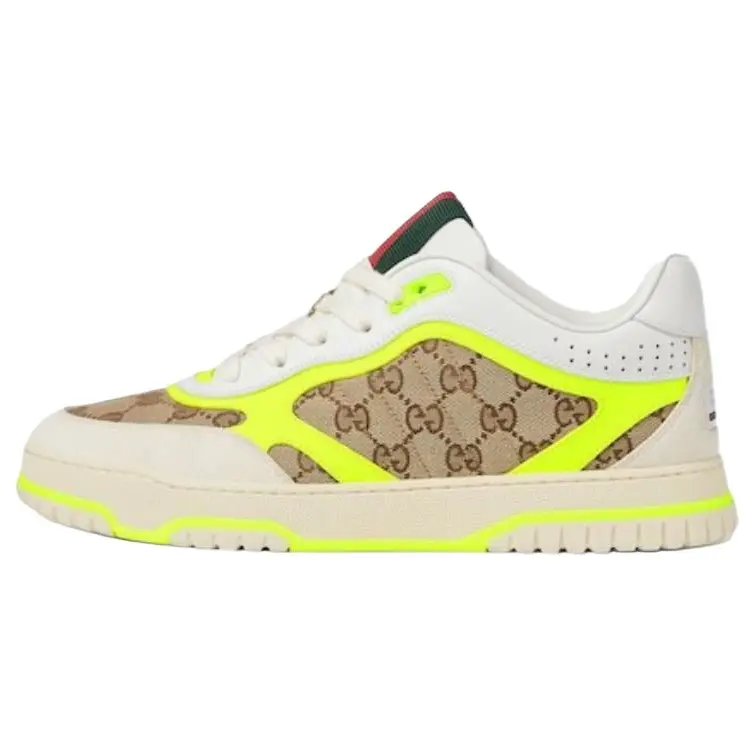 

GUCCI Кроссовки Re Web «GG Canvas бежево-флуоресцентно-желтый»